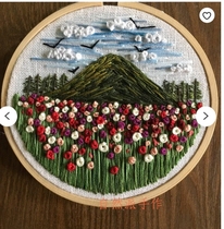 Naturist hand for hot sale Recommended large mountain in garden scenic handmade embroidery Material contains 18CM bamboo embroidered