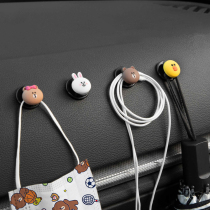 Car interior Cartoon creative paste small hook seat front hook co-pilot rear hook supplies