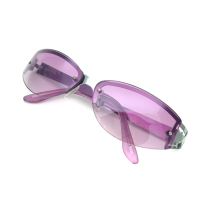 Blemish Classic delicate half frame Forest light purple stock clearance windproof sunglasses