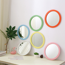 Minimalist modern childrens bathroom washstand Wall-mounted Dresser Kindergarten Toilet Patch Wall Round Small Cosmetic Mirror