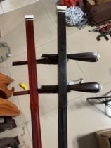 Flat head straight pole Yue Huqin pole Erhu pole Ebony rosewood high hu pole Musical instrument accessories