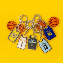 A variety of basketball jerseys keychain pendants creative personality boys cars key chains hoops hoops bags hanging trinkets