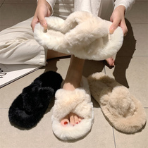 Mao Mao slippers women Net infrared wear 2021 New Korean ins trendy shoes autumn and winter household cotton slippers
