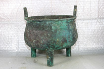 Imitation antique bronze ware Western Zhou Longtattoo Dull Sound Carbonated to Heavy Peacock Blue Rust Ancient Play Antique Pendulum 