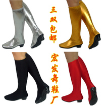 Stage performance shoes stretch high square dance boots minority Mongolian shoes Tibetan dance shoes dance boots