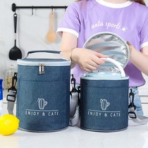 Event small gift round lunch bag custom logo portable lunch box bag insulation lunch box bag insulation bag