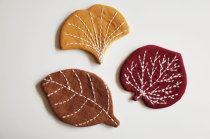 Autumn leaf spiny embroidered coaster insulation pad