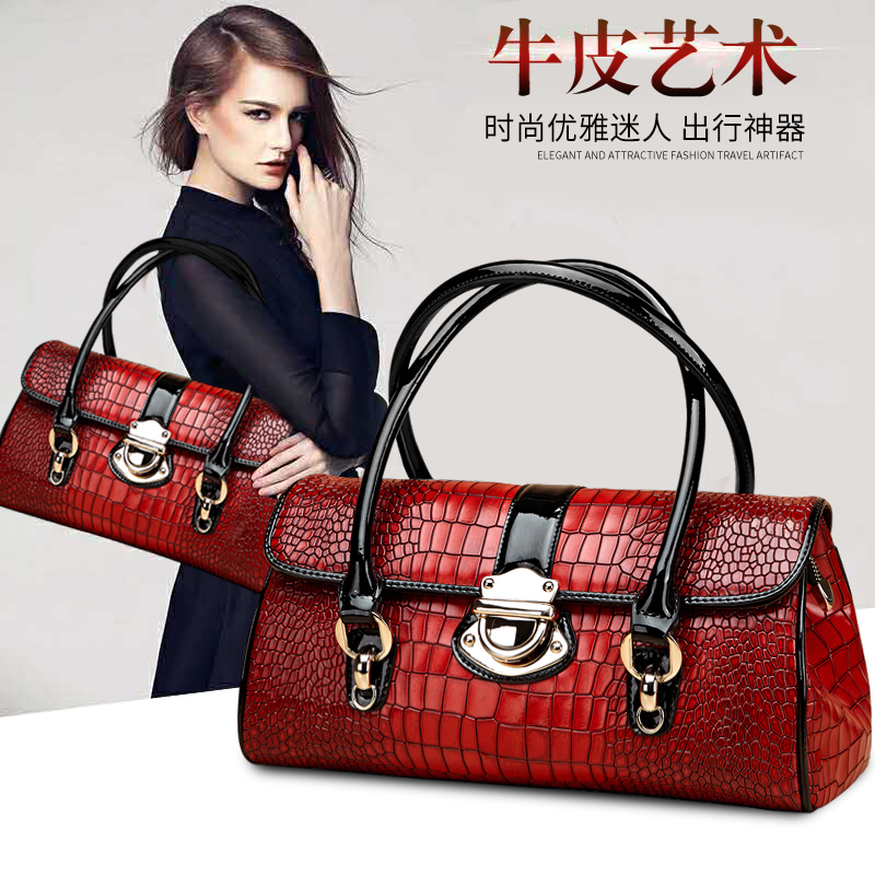 Adani leather lady bag new fashion cowhide lady bag brand handbag temperament lady bag in summer of 2019