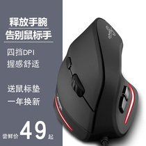 Large wired mouse gaming mouse desktop notebook universal vertical mouse handheld vertical drawing mouse large size mouse usb interface