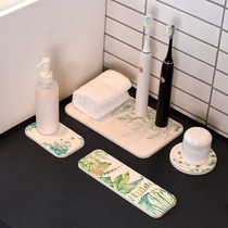 Hand washing table diatom mud suction pad small size cup Mat toilet bathroom non-slip quick-drying floor mat foot pad