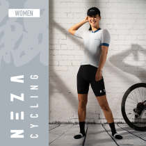 NEZA Grey Dome Womens Zero Sensation Slim Riding Suit Breathable Short Sleeve Blouses Bike Summer