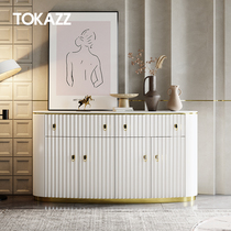 Xuan Guan Cabinet Light Luxurious Wind Entrance Hall Hall Floor Lockers Drawer Type Rock Face White Living Room Leaning Against Wall Containing Cabinet