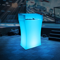 led luminous fashion hotel bar reception desk guest desk creative activities speech desk restaurant welcome desk front desk