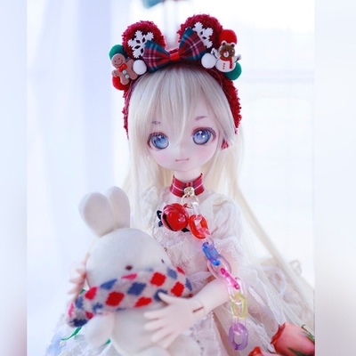 taobao agent BJD Christmas Bear 3 -point Hair Gowers Two -dimensional headdress accessories three -point bear girl size hair accessories