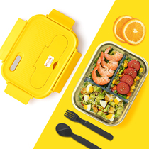 Glass lunch box microwave oven dedicated office worker divider lunch box insulated lunch box set with tableware lunch box set