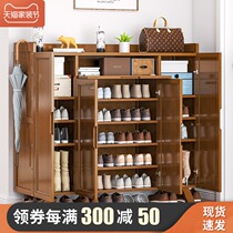 Shoe cabinet home door large capacity porch balcony locker solid wood modern simple entrance hall living room storage shoe rack