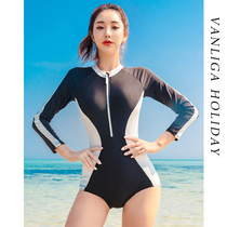 VANLIGA new long sleeve sunscreen snorkeling surf suit slim jellyfish dress women