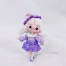 (233)Little cute Christmas elf bend girl handmade wool tutorial doll doll crochet illustration