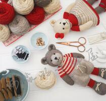 (059) Tea room bear needle handmade wool tutorial doll needle diagram
