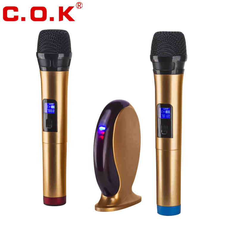 C.O.K W-503 Television K-song Wireless Bluetooth Microphone Set Millet Box Projector KTV Microphone