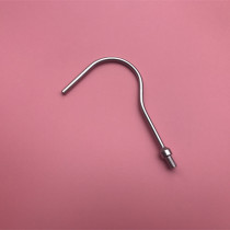 Tip-free solid stainless steel hook head 8mm screw mouth single lap to pick up the clothes-fetch bent hook head without pole