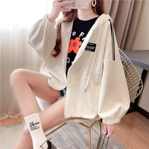 Pregnant women autumn coat 2021 fashion new net red cardigan sweater autumn winter out foreign style coat early Autumn Tide