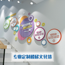 Kindergarten culture wall 3D Three-dimensional exhibition board Creative stair corridor design Campus hall Cultural publicity decoration