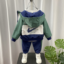 Boy suit Spring and autumn clothes foreign air sports Two sets of 2022 new children dress trendy small and small baby boomers