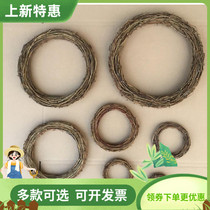 Kindergarten environment decoration arrangement Forest Department diy creative hand rattan ring rattan ring White Star rattan ball hanging ornaments