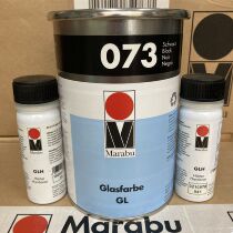 Marabu German Marlebel ink GL073 black GL070 white metallic glass ink spot