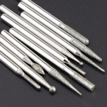 Diamond grinding needle black box grinding needle Emery jade carving 3mm handle diameter perforated needle electroplating grinding head