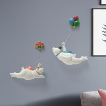 Nordic creative wall balloon bear wall decoration pendant living room children's room bedroom wall decoration background wall decoration