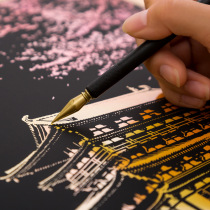 Color city night scene scratch painting European wind scratch painting DIY creative handmade painting to send girlfriends gifts