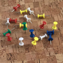Mixed color cork plank I-shaped nails Cork pushwood pushpins bulk fixed nails one yuan 12 not only for color