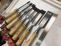 Old export wood chisel steel total length of about 28MM