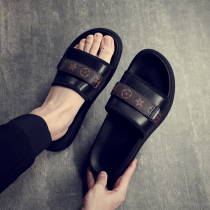 Real Leather Outdoor Cool Drag Male Slippers Superfire Internet Red Summer Sandals Outwear Trends 2022 New Tide Cards Outdoor Vietnam