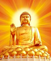 Golden body Tathagata Buddha Statue portrait image Shakyamuni Buddha statue portrait Bound photo paper double-sided plastic seal