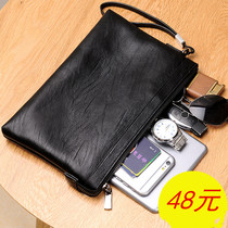 Mens clutch bag strap Leather color multi-function bag Travel change bag Practical section large personality business