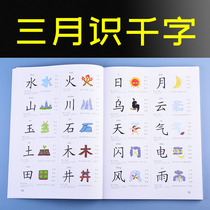 Xiaoda Kindergarten Baby Look at the picture Children Pictographic Literacy 1200 Words Preschool Children Chinese Character Recognition Young Rise