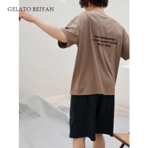 Belle Yan cool type summer cotton short sleeve mens pajamas summer cotton thin short sleeve home wear mens suit