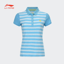 Li Ning Short Sleeve T-shirt Lady Sports Polo Shirt Trend Sports Casual Turtlenecks Cultural Shirts Casual Wear