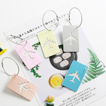 Aluminum alloy luggage tag overseas suitcase strapping tag boarding pass trolley case tag hang tag travel check-in tag
