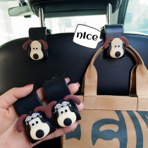 Car hook rear seat back hook car with cute cartoon head dog car interior decoration car seat hook