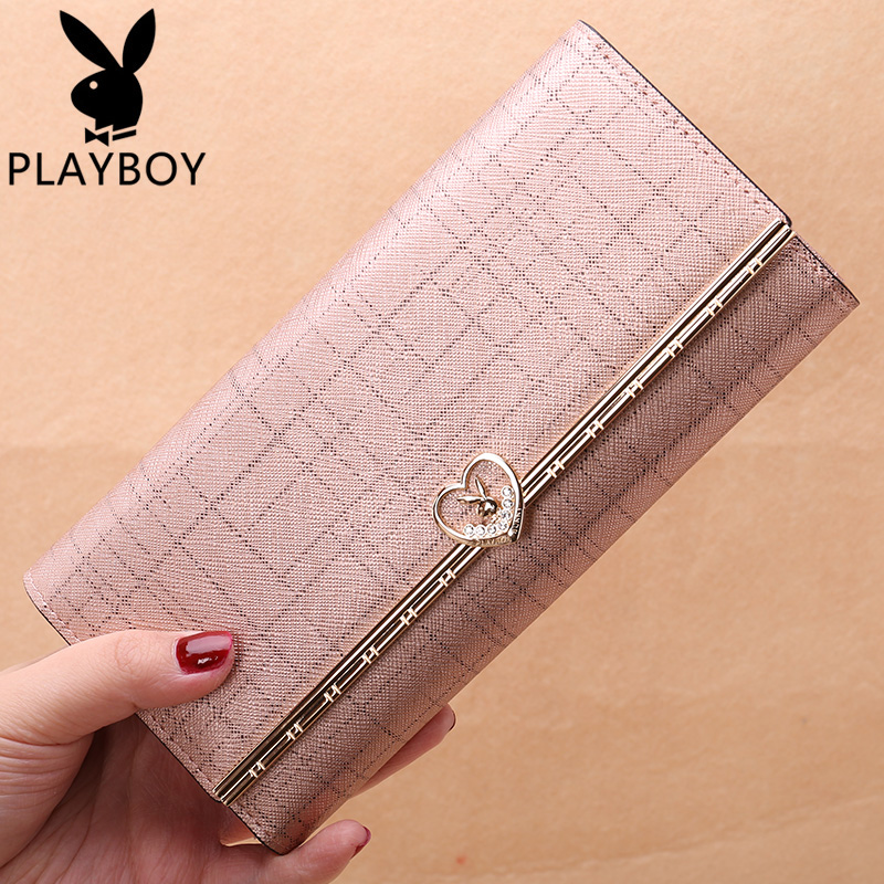 PLAYBOY/Playboy Wallet Female Long-style Cotton Leather Handbag Large Capacity Handbag Female Wallet