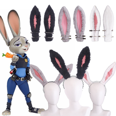 taobao agent Bunjia cos wig Crazy Animal City Rabbit Judy Rabbit's anthropomorphic black and white gray rabbit ears