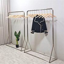 Clothing store display rack display rack floor-standing womens shelf side hanger stainless steel high-grade Zhongdao clothes Bar