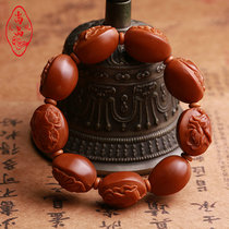 Olive core hand string nuclear carving Lotus Pond Moonlight Lotus Olive Hoover bead bracelet play Sugong handmade men and women play