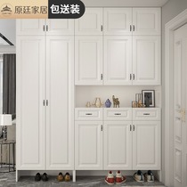 Shoe cabinet Household door large capacity entrance cabinet One-piece wall foyer cabinet Modern simple multi-function door shoe cabinet