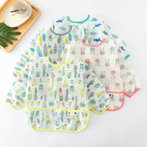 Spring and summer light children's whole body waterproof baby overalls eating rice clothing infant baby wear bibs for boys and girls