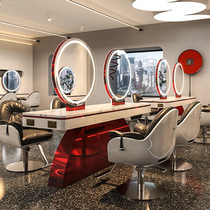 Mirror table barber shop net red hairdressing shop mirror hair salon dedicated single-sided double-sided with light cutting mirror ironing area mirror table